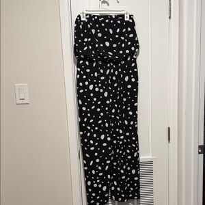 Ankle length strapless jumpsuit